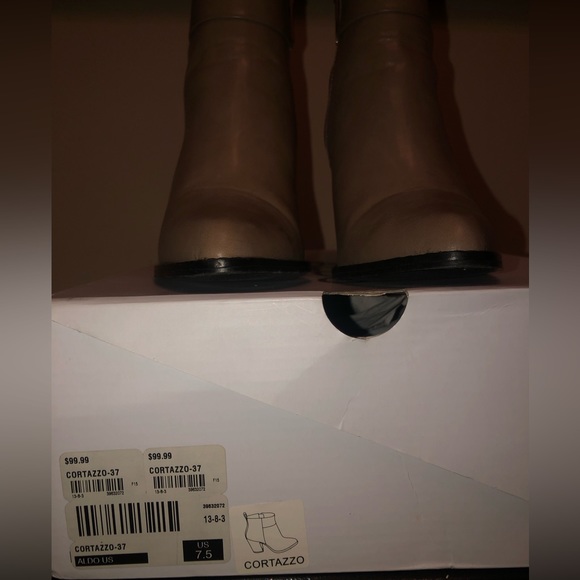 Ankle boots; size 7.5; Taupe with black sole; very pretty and comfortable; - Picture 2 of 9